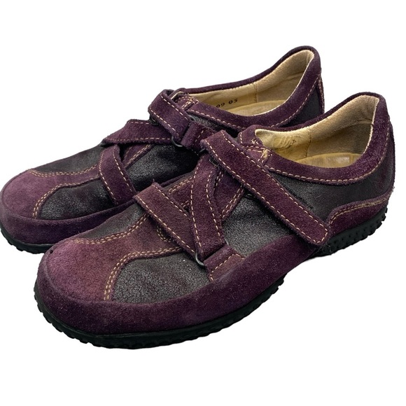 Wolky Crossfeet Style 1955 Purple Comfort Walking Shoe Rubber Sole Suede EU 37‎ - Picture 1 of 14